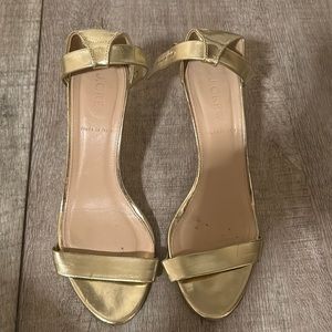 J Crew Gold Heels